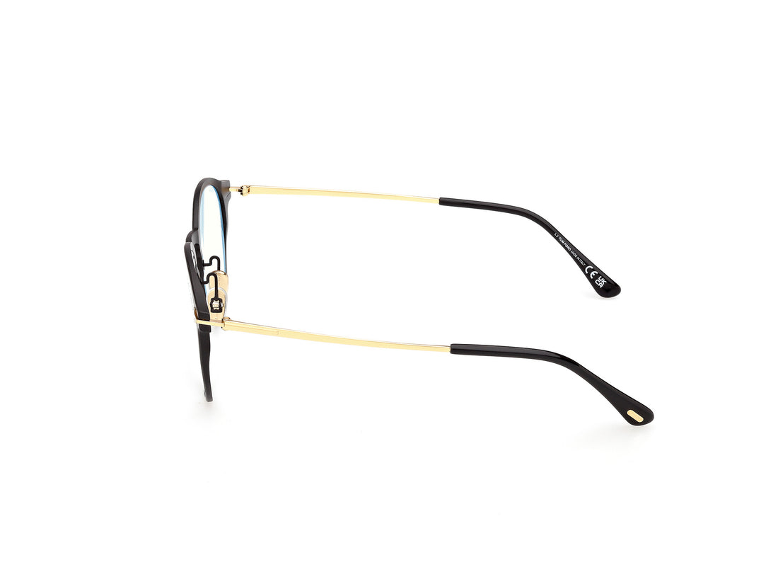 Occhiali da vista tom ford ft6088-b 002 negro round masculino taglia 51mm - Vista dettagliata