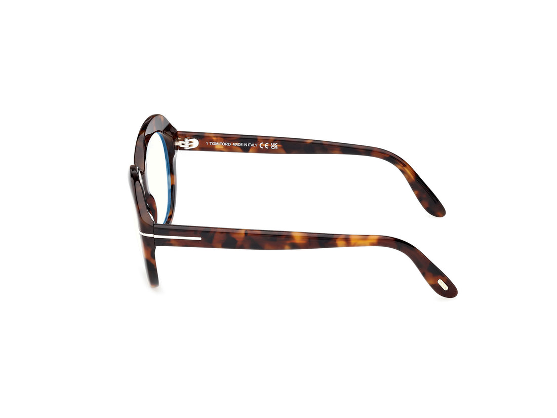 Occhiali da vista tom ford ft6095-b 052 havana round femenino taglia 54mm - Vista dettagliata