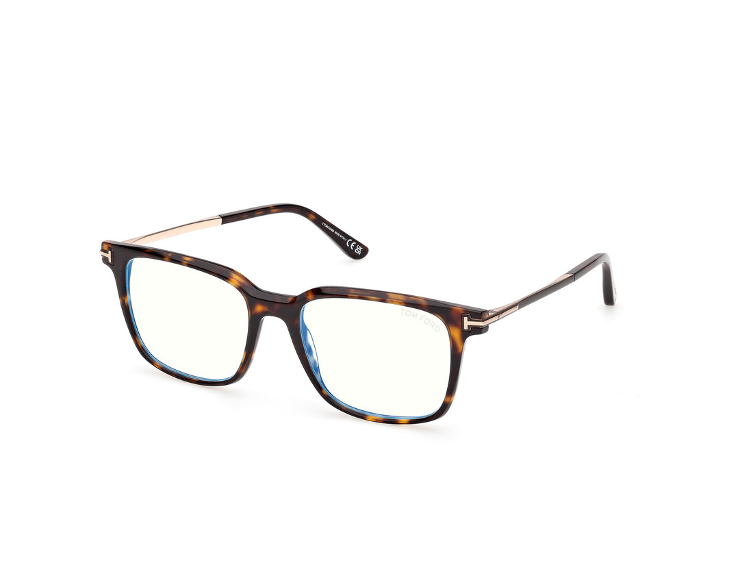 Brillen tom ford ft6124-b 052 havana square masculino größe 53mm - Hauptansicht