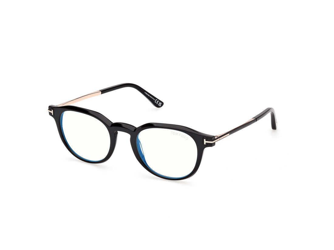 Occhiali da vista tom ford ft6125-b 001 negro round masculino taglia 49mm - Vista principale