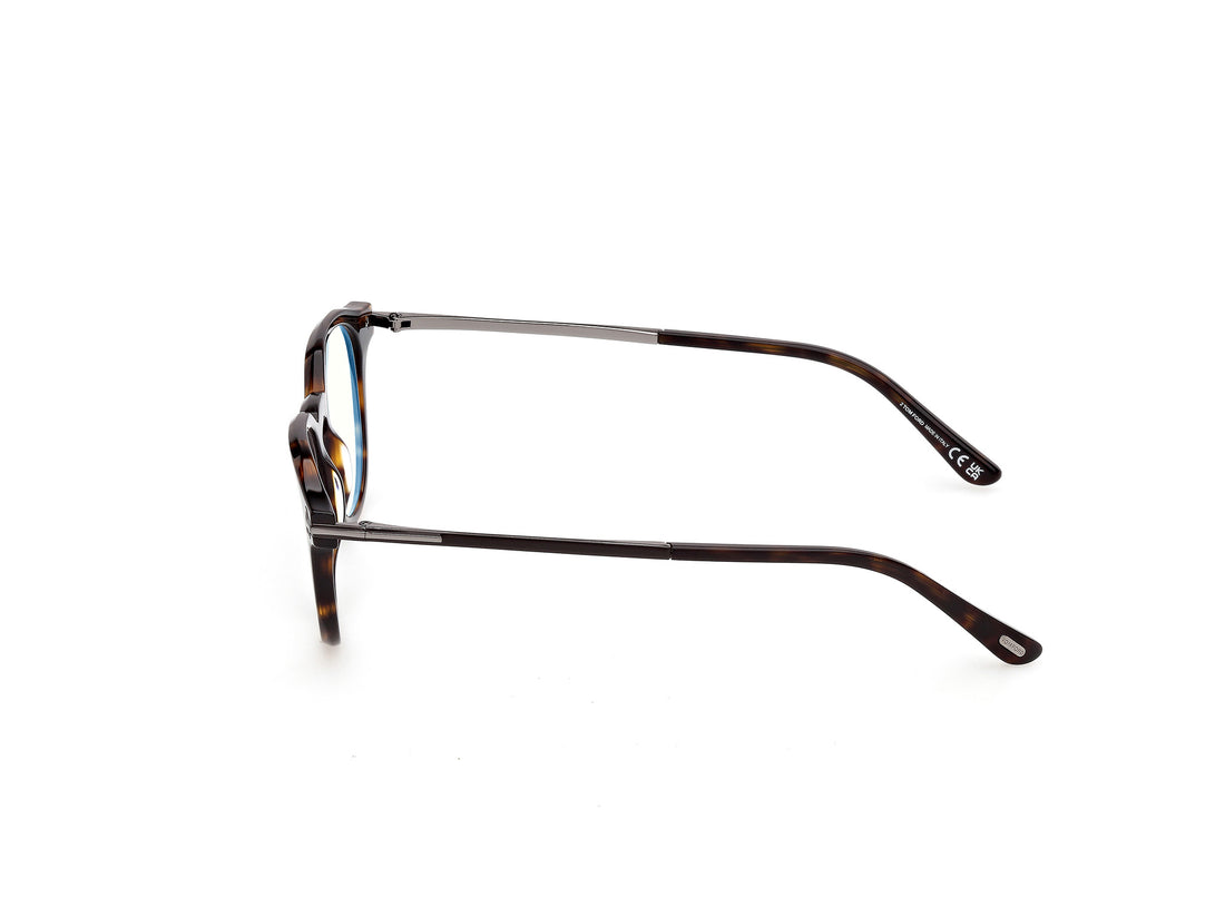 Occhiali da vista tom ford ft6125-b 052 havana round masculino taglia 49mm - Vista dettagliata