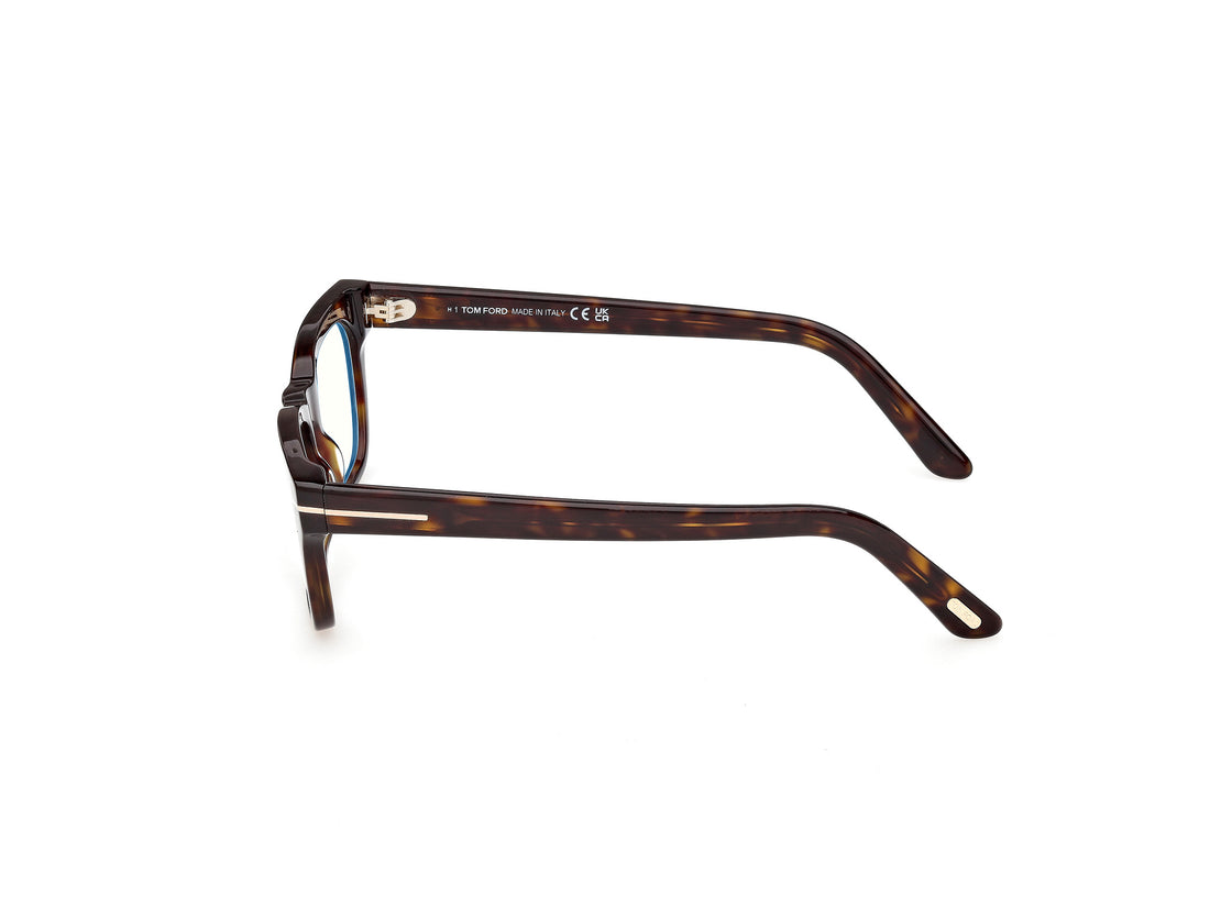 Occhiali da vista tom ford ft6131-b 052 havana rectangular unisex taglia 53mm - Vista dettagliata