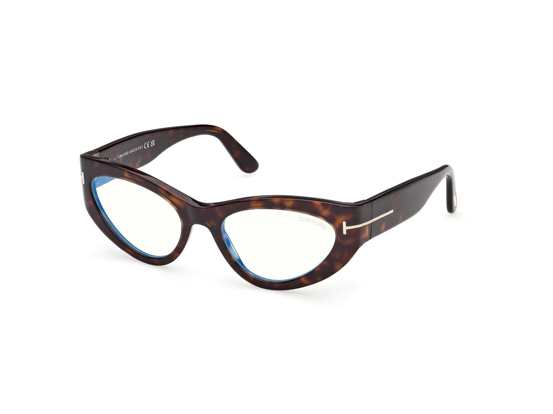 Occhiali da vista tom ford ft6134-b 052 havana cat eye femenino taglia 55mm - Vista principale