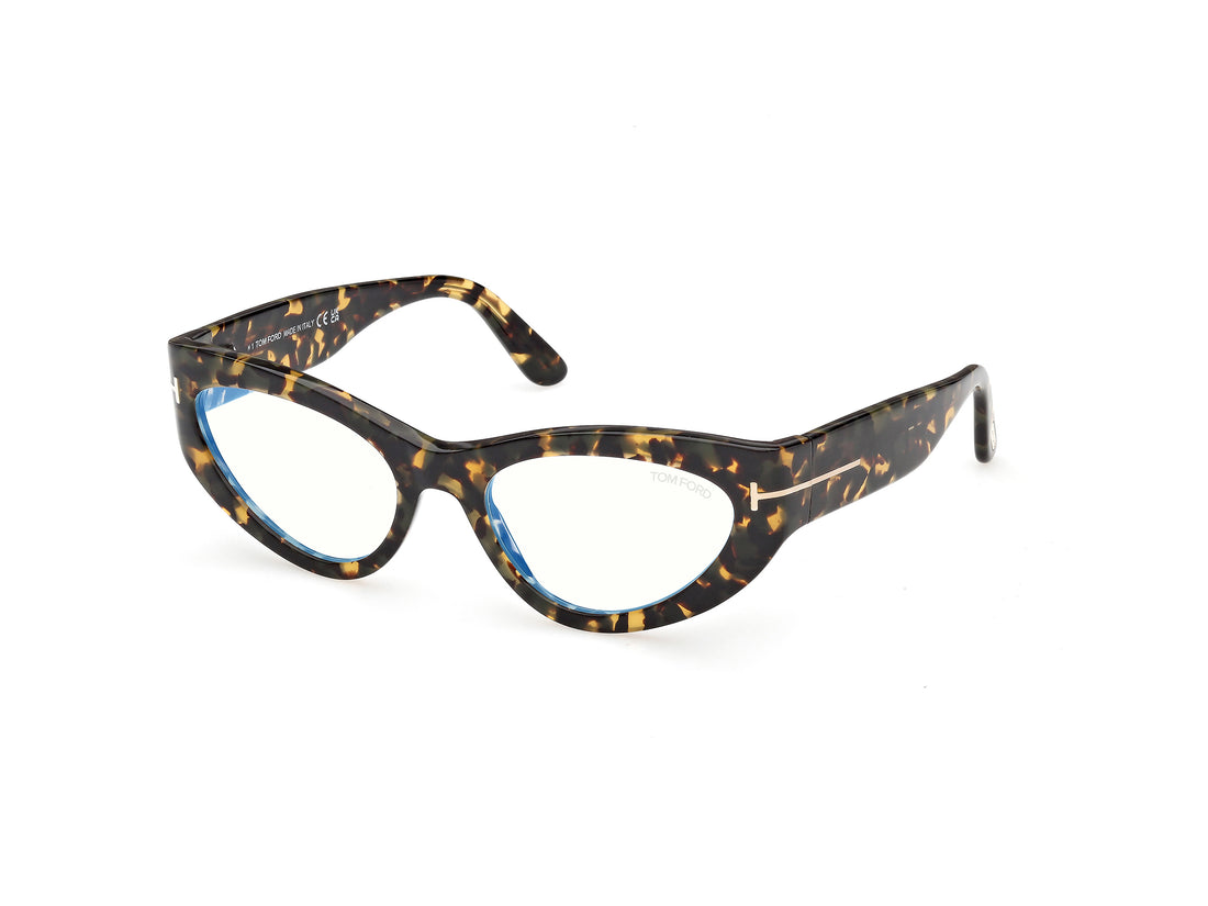 Occhiali da vista tom ford ft6134-b 055 havana cat eye femenino taglia 55mm - Vista principale