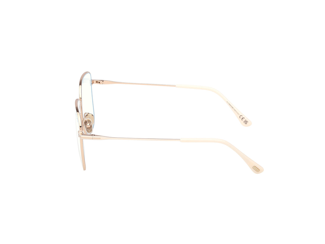 Occhiali da vista tom ford ft6136-b 025 beige square femenino taglia 56mm - Vista dettagliata