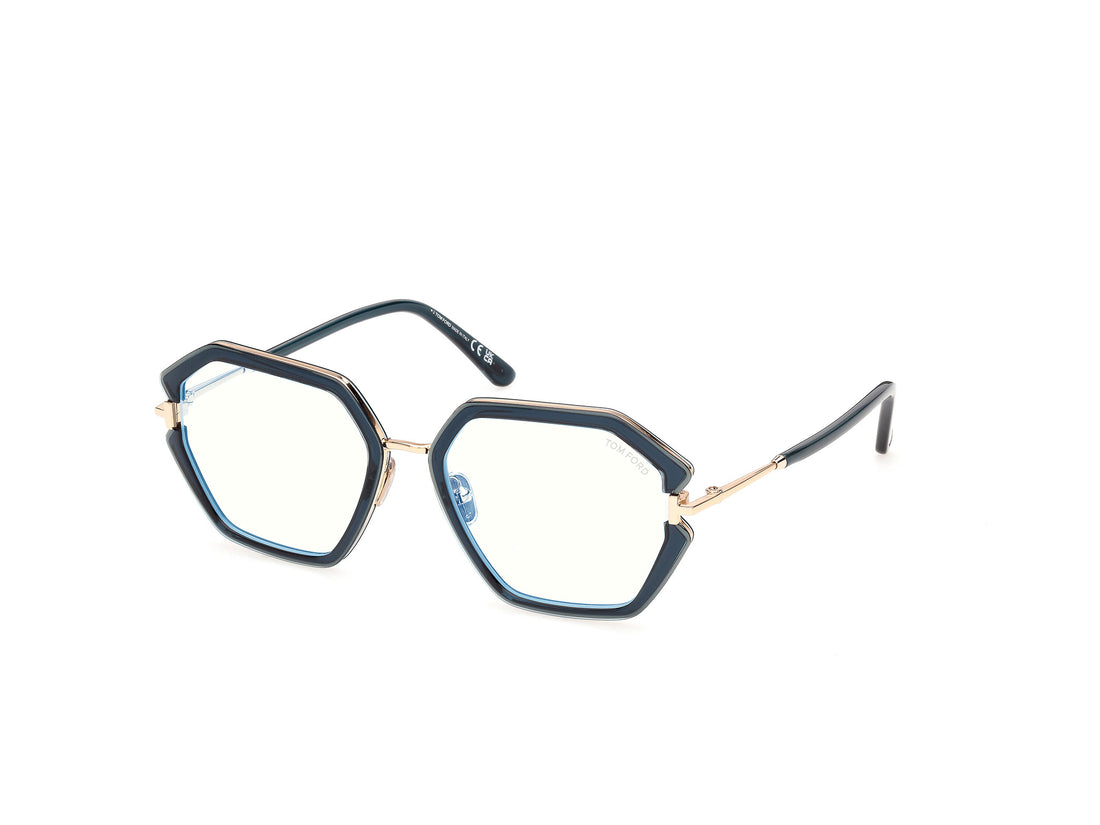 Lunettes de vue tom ford ft6195-b 087 azul geometric femenino taille 54mm - Vue détaillée