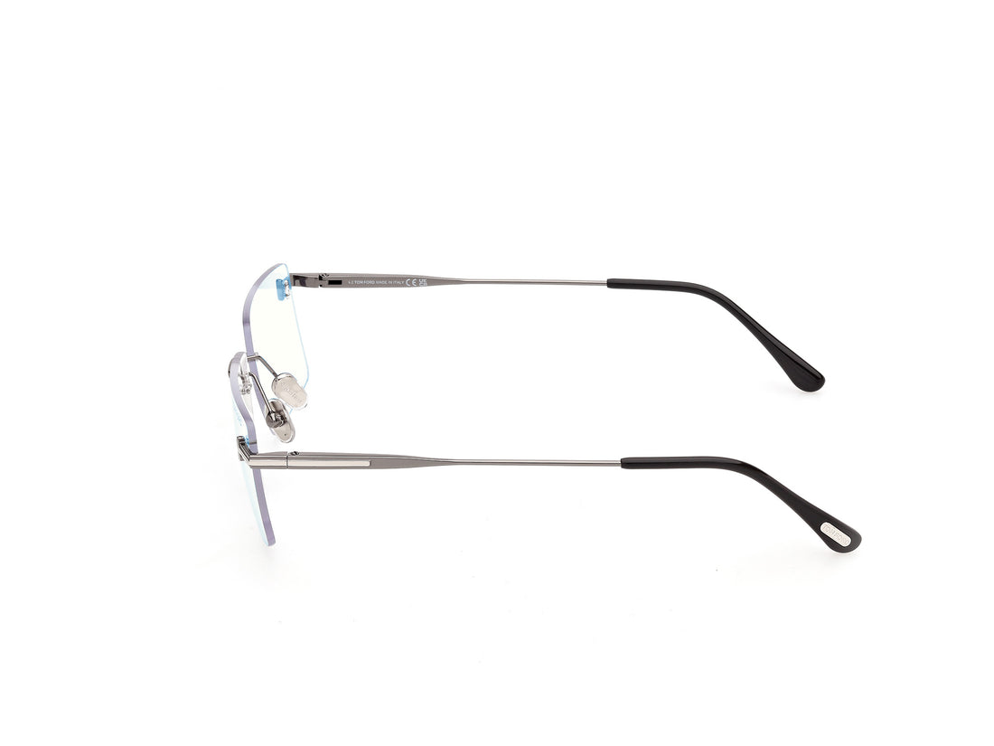 Lunettes de vue tom ford ft6197-b 008 plateado rectangular masculino taille 58mm - Vue détaillée