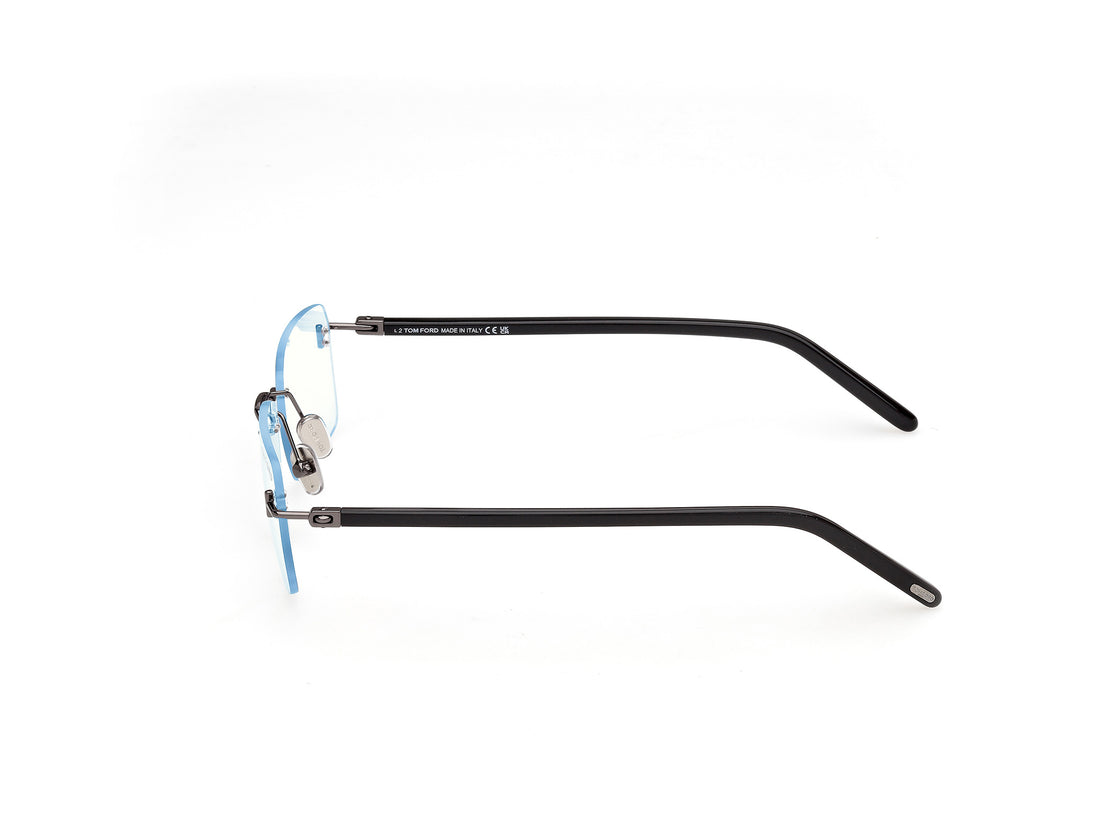 Lunettes de vue tom ford ft6210-b 012 plateado rectangular masculino taille 54mm - Vue détaillée
