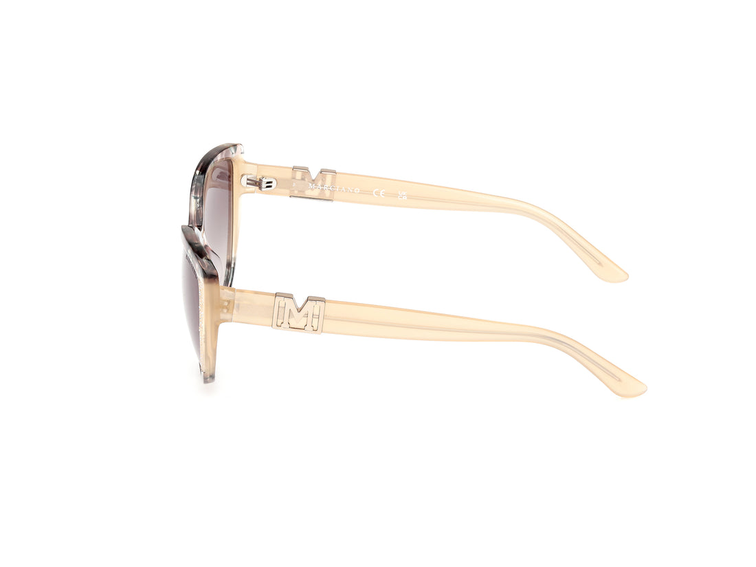 Gafas de sol guess by marciano gm00011 59p beige cat eye femenino talla 58mm - Vista de detalle