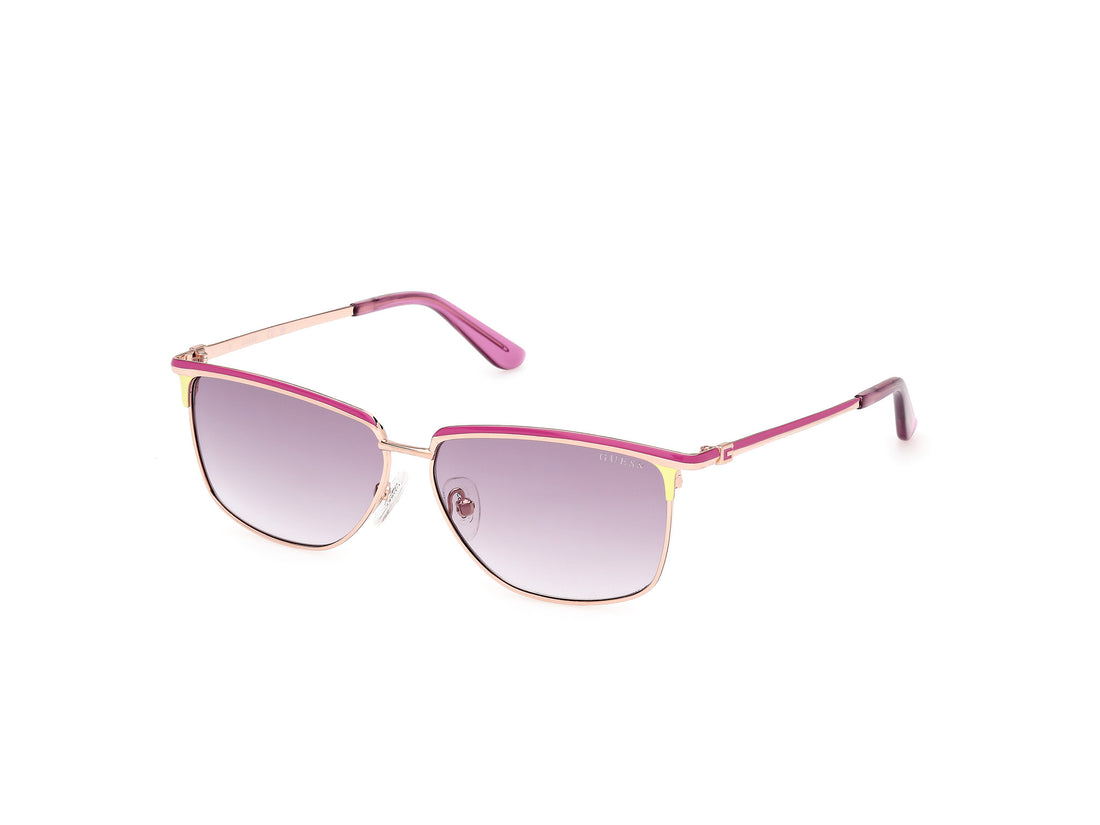 Solglasögon guess gu00133 83z morado rectangular femenino storlek 56mm - Huvudvy