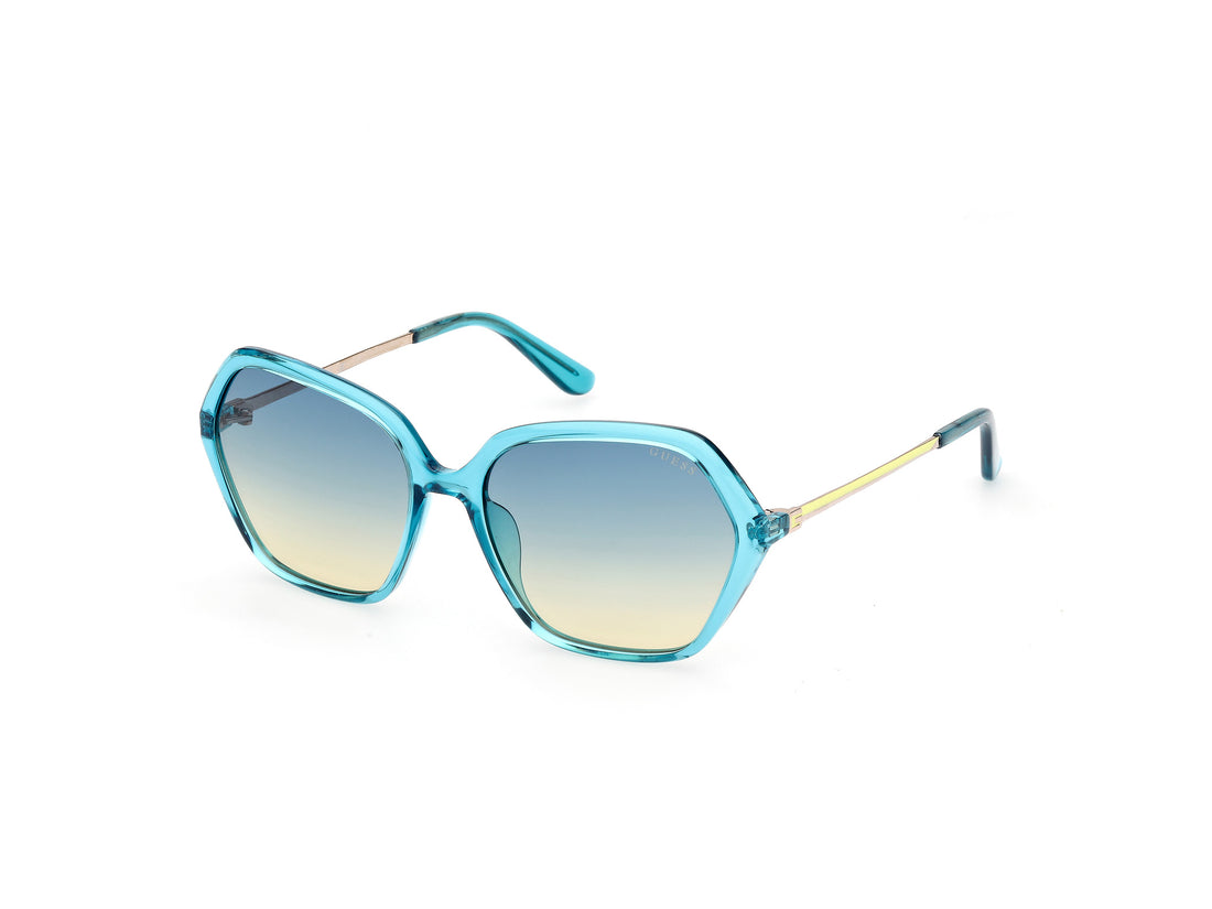 Solglasögon guess gu00134 87w azul geometric femenino storlek 55mm - Huvudvy