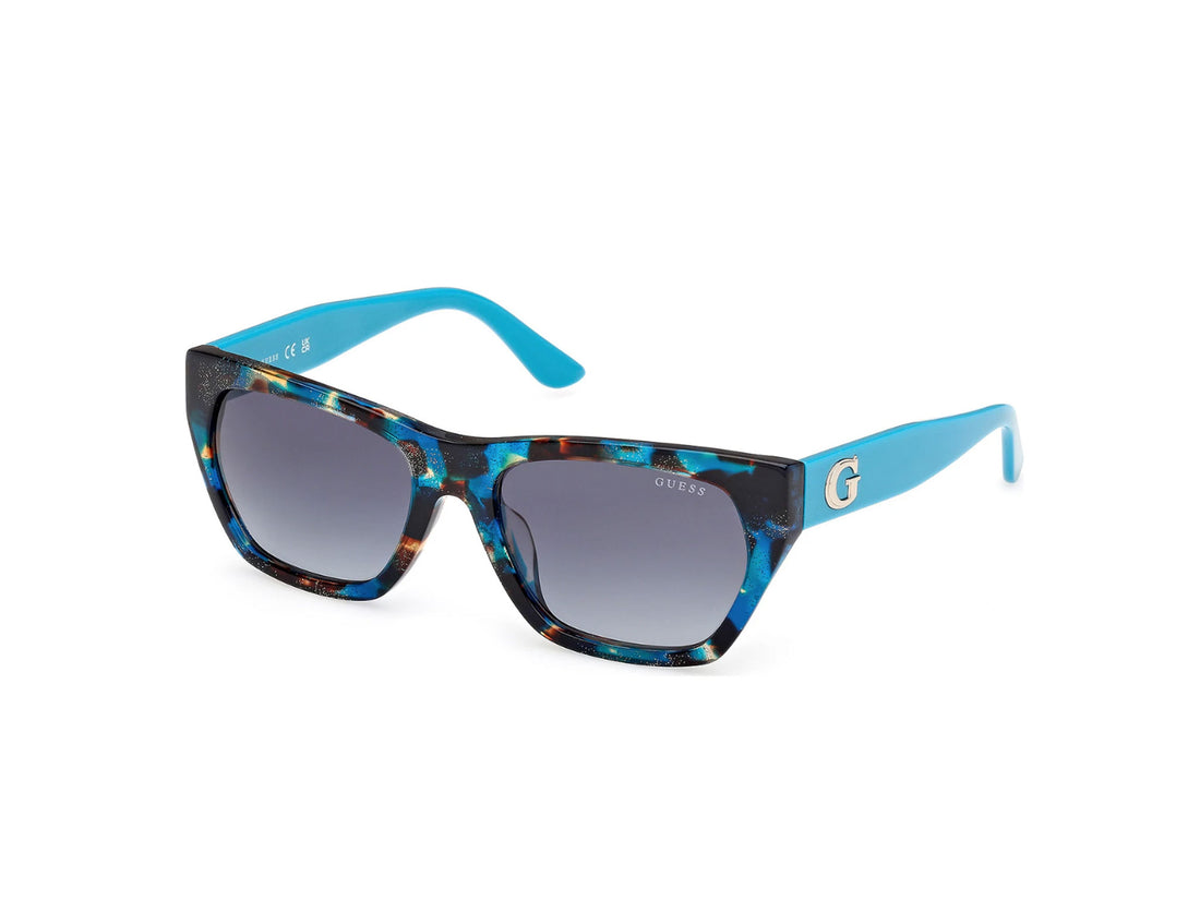 Solglasögon guess gu00203-h 87p azul geometric femenino storlek 56mm - Huvudvy