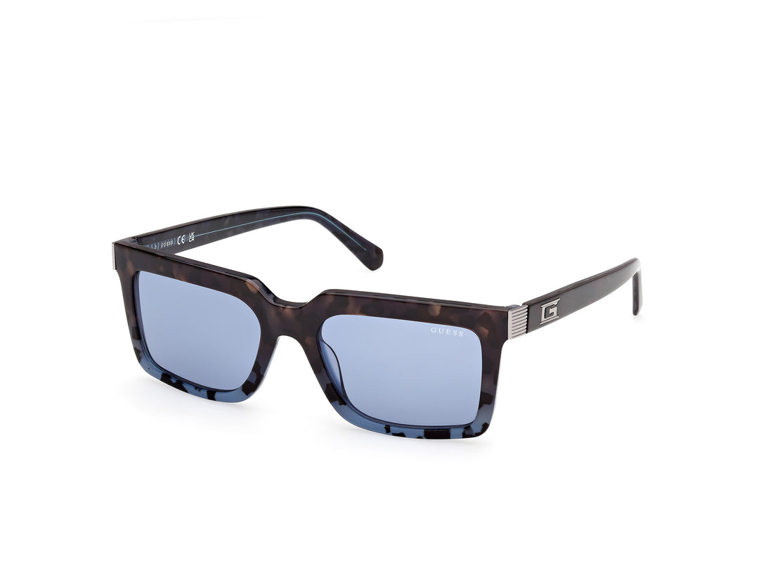 Solglasögon guess gu00213 92v azul rectangular masculino storlek 55mm - Huvudvy