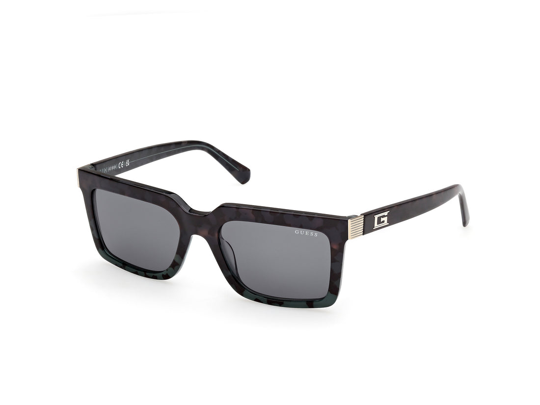 Solglasögon guess gu00213 98v verde rectangular masculino storlek 55mm - Huvudvy