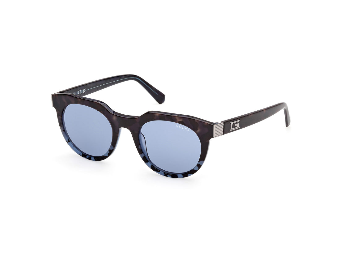 Solglasögon guess gu00214 92v azul round masculino storlek 49mm - Huvudvy