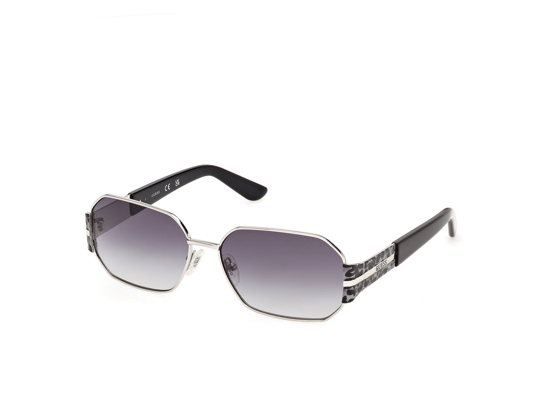 Solglasögon guess gu00356 10b plateado geometric femenino storlek 58mm - Huvudvy
