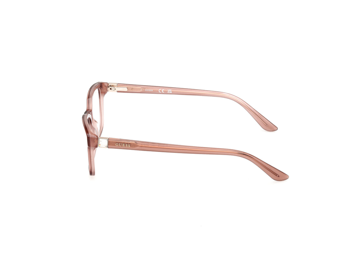 Gafas graduadas guess gu50196 059 beige rectangular femenino talla 52mm - Vista de detalle