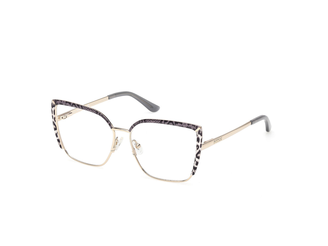 Prescription glasses guess gu50249 033 dorado square femenino size 55mm - Main view