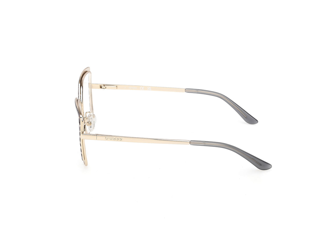 Prescription glasses guess gu50249 033 dorado square femenino size 55mm - Detailed view