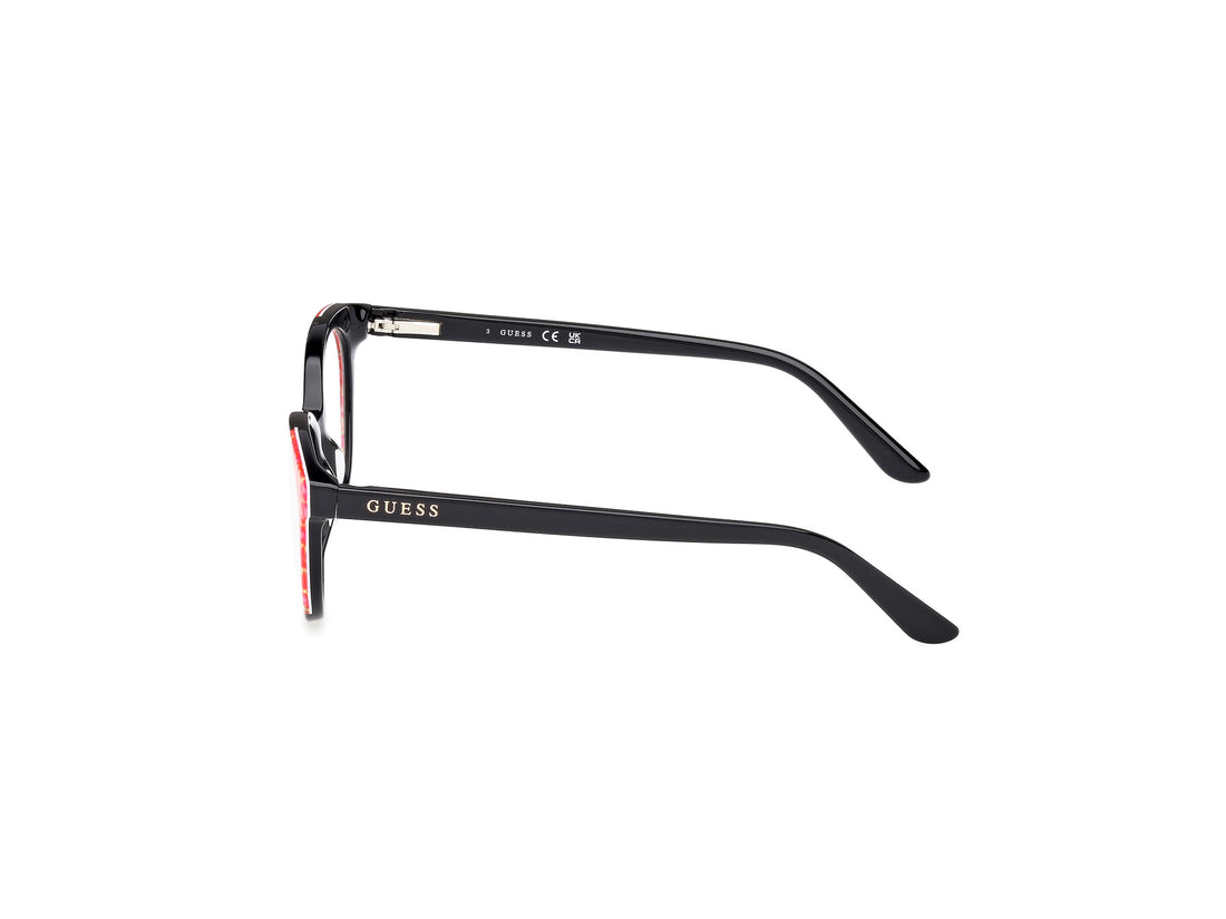 Lunettes de vue guess gu50267 005 negro round femenino taille 46mm - Vue détaillée