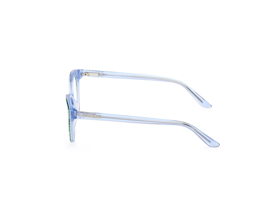 Lunettes de vue guess gu50267 092 azul round femenino taille 46mm - Vue détaillée
