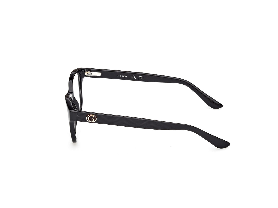 Gafas graduadas guess gu50307 001 negro rectangular femenino talla 55mm - Vista de detalle