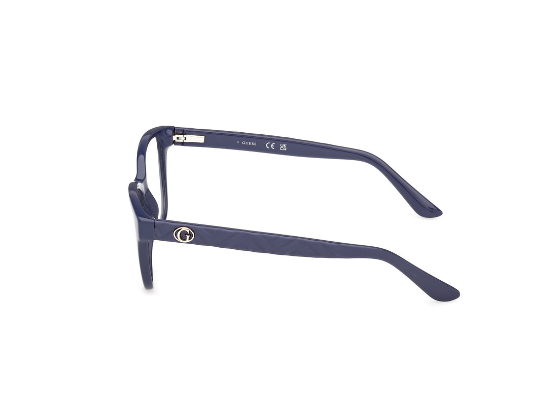Gafas graduadas guess gu50307 090 azul rectangular femenino talla 55mm - Vista de detalle