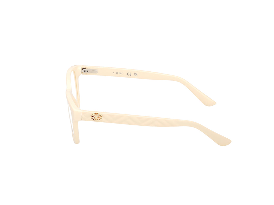 Gafas graduadas guess gu50308 025 beige rectangular femenino talla 55mm - Vista de detalle