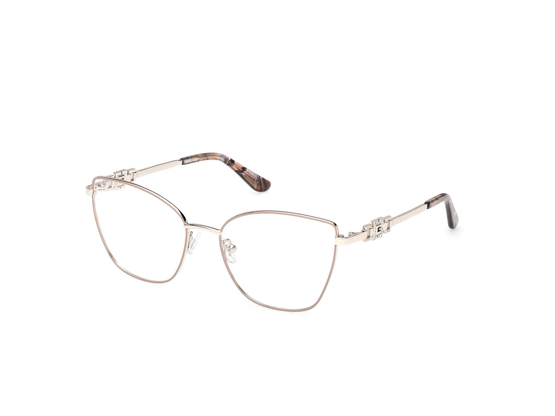 Brillen guess gu50316 057 beige cat eye femenino größe 55mm - Hauptansicht