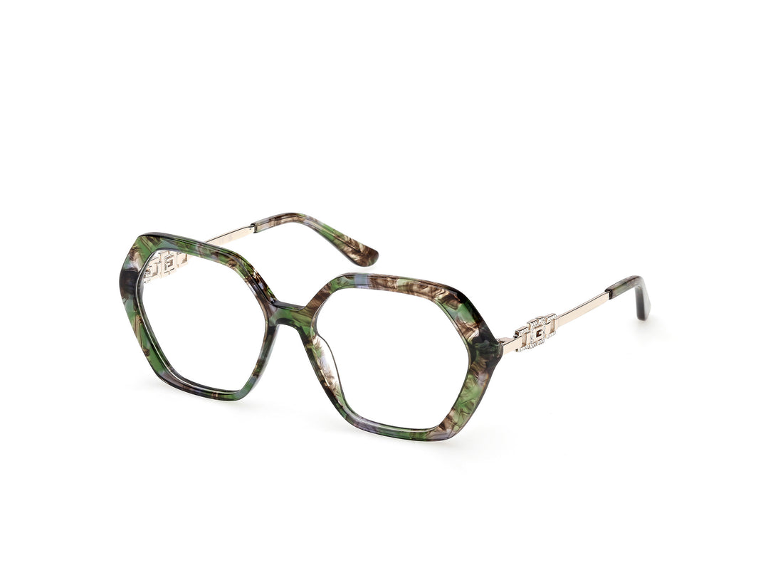 Brillen guess gu50317 098 verde geometric femenino größe 54mm - Hauptansicht