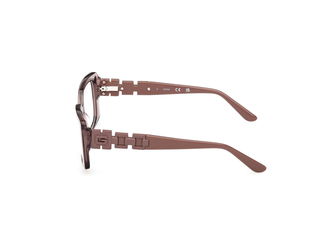 Gafas graduadas guess gu50322 059 beige rectangular femenino talla 51mm - Vista de detalle