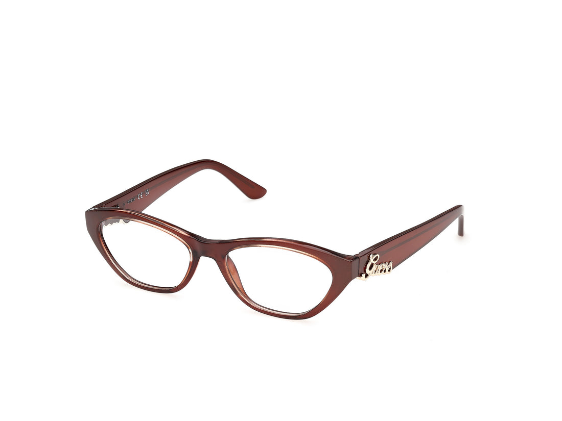 Brillen guess gu50389 050 marron cat eye femenino größe 52mm - Hauptansicht