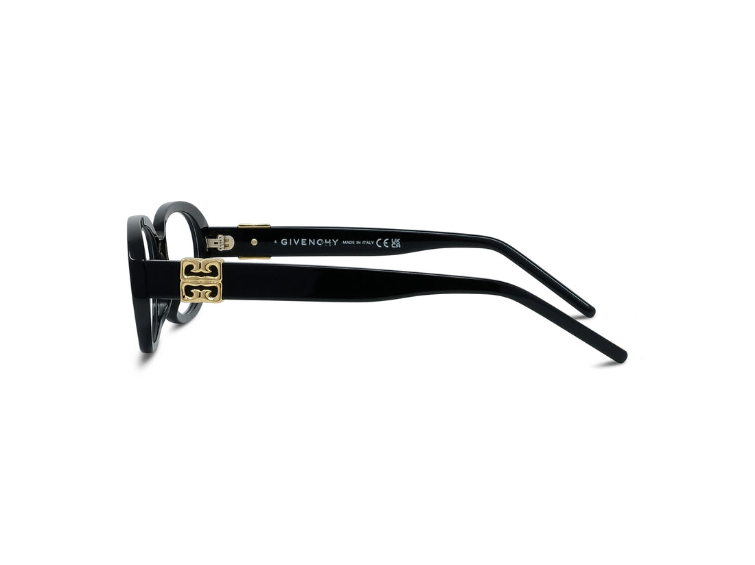 Occhiali da vista givenchy 4g liquid gv50093i 001 black oval femenino taglia 53mm - Vista dettagliata