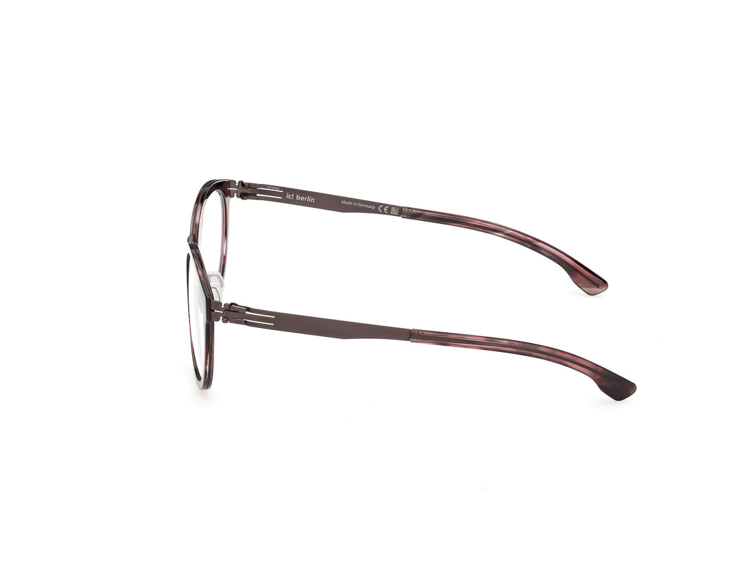 Óculos graduados ic! berlin ic5324 larry 050 marron round unisex tamanho 49mm - Vista de detalhe