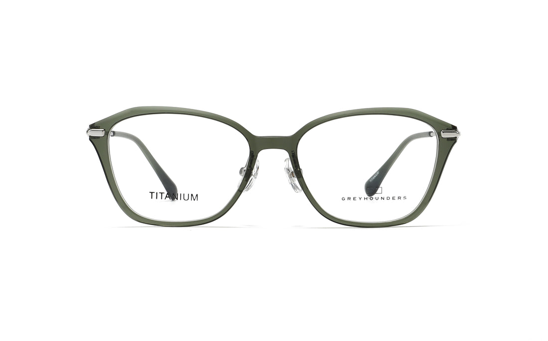 Brillen greyhounders sila c5 s green verde cat eye femenino größe 53mm - Detailansicht