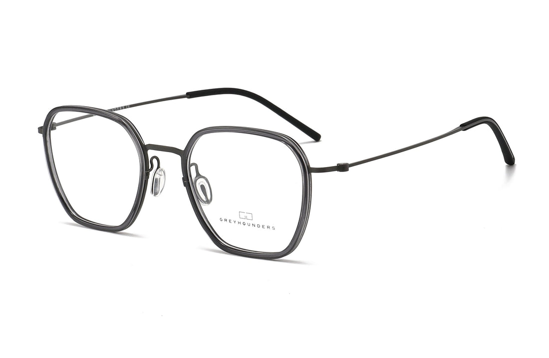 Prescription glasses greyhounders 8044 c5 s grey gris geometric unisex size 52mm - Main view
