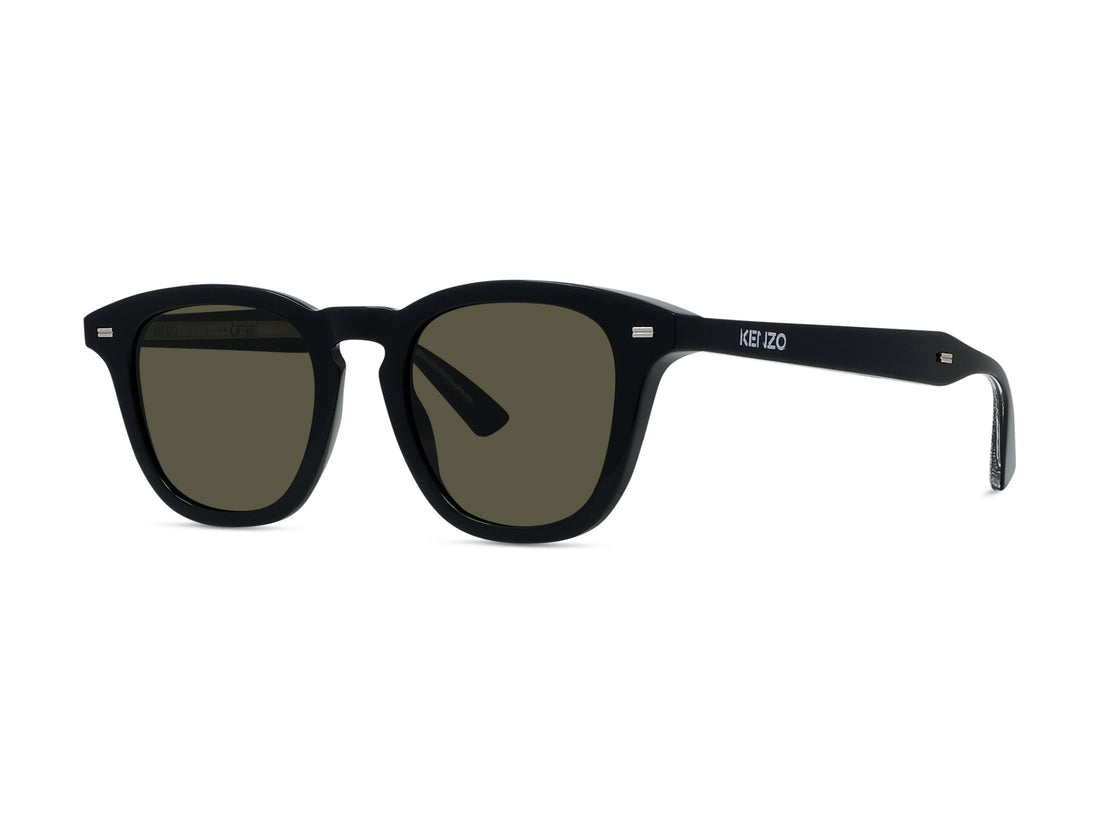 Sunglasses kenzo weave kz40206i 01n black round masculino size 49mm - Main view