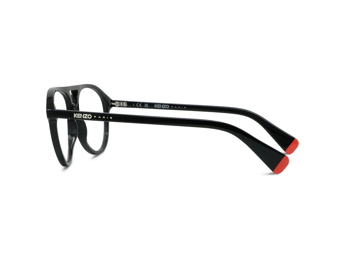 Lunettes de vue kenzo aka kz50238i 001 black pilot unisex taille 55mm - Vue détaillée