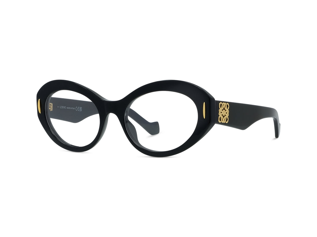 Brillen loewe anagram lw50090i 001 black oval femenino größe 52mm - Hauptansicht