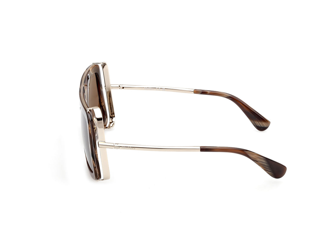 Sonnenbrillen maxmara mm0119 jean 62e marron rectangular femenino größe 57mm - Detailansicht