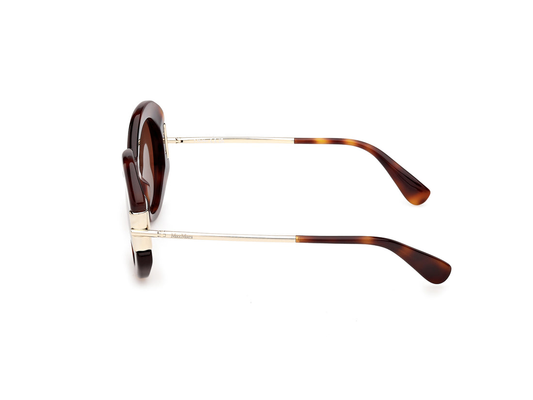 Occhiali da sole maxmara mm0188 52e havana round femenino taglia 52mm - Vista dettagliata