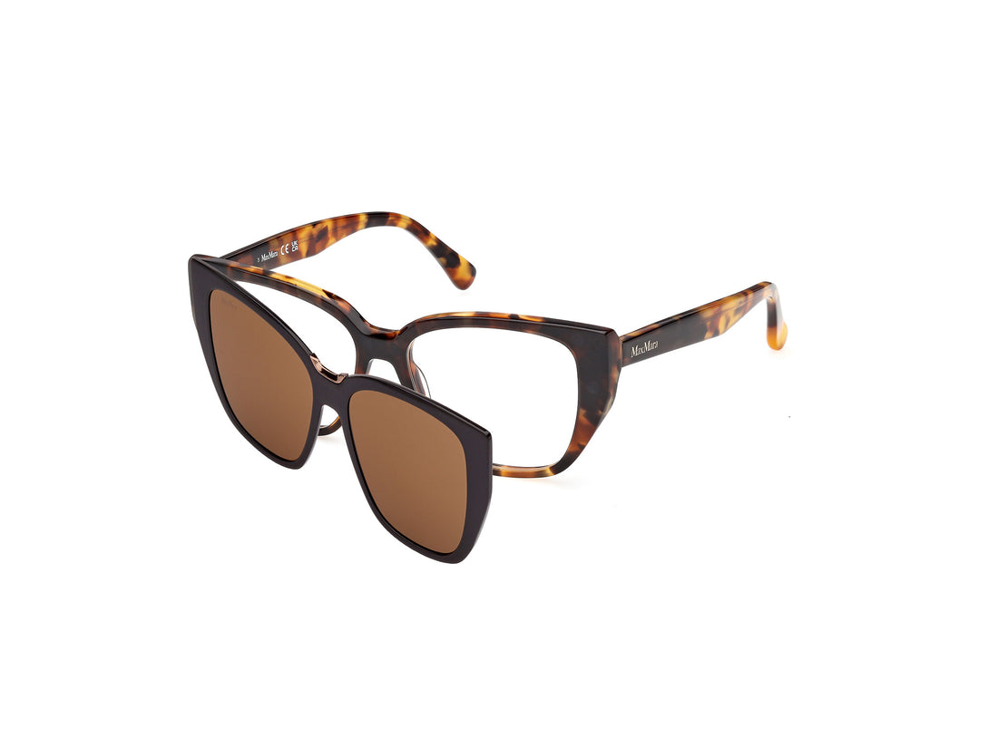 Prescription glasses maxmara mm5212 052 havana round femenino size 53mm - Main view
