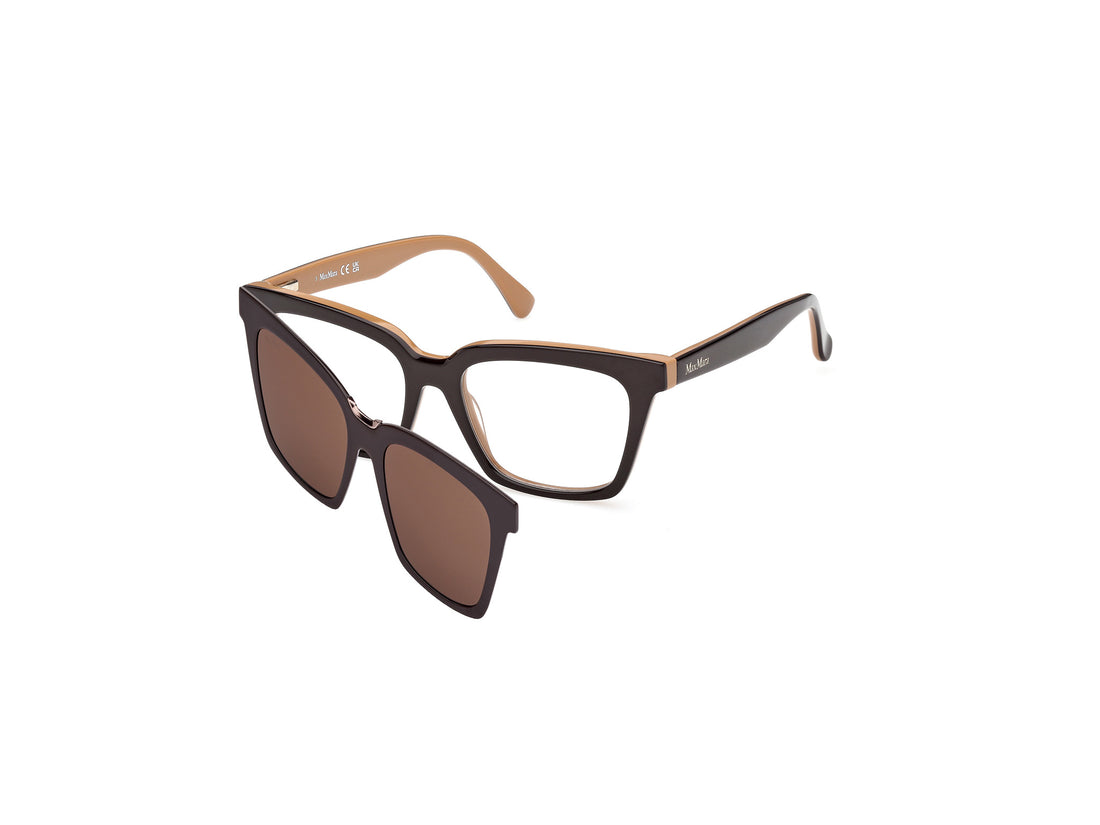 Prescription glasses maxmara mm5213 050 marron cat eye femenino size 52mm - Main view