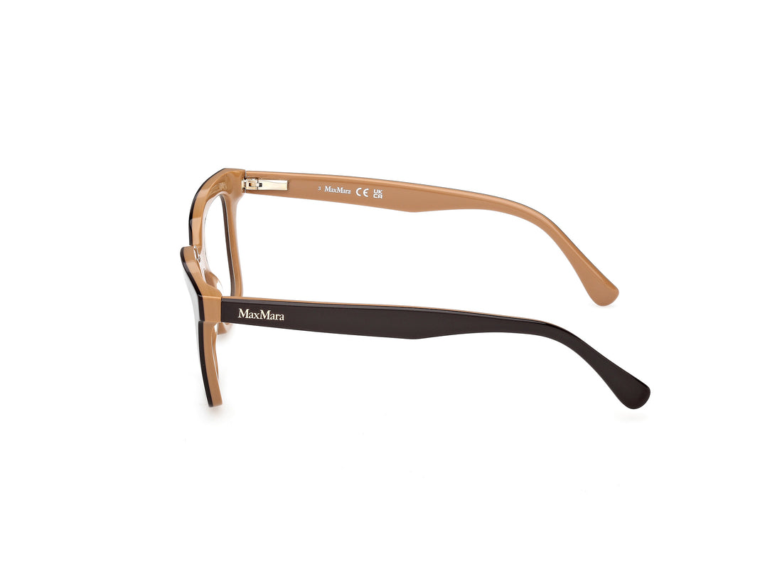 Prescription glasses maxmara mm5213 050 marron cat eye femenino size 52mm - Detailed view