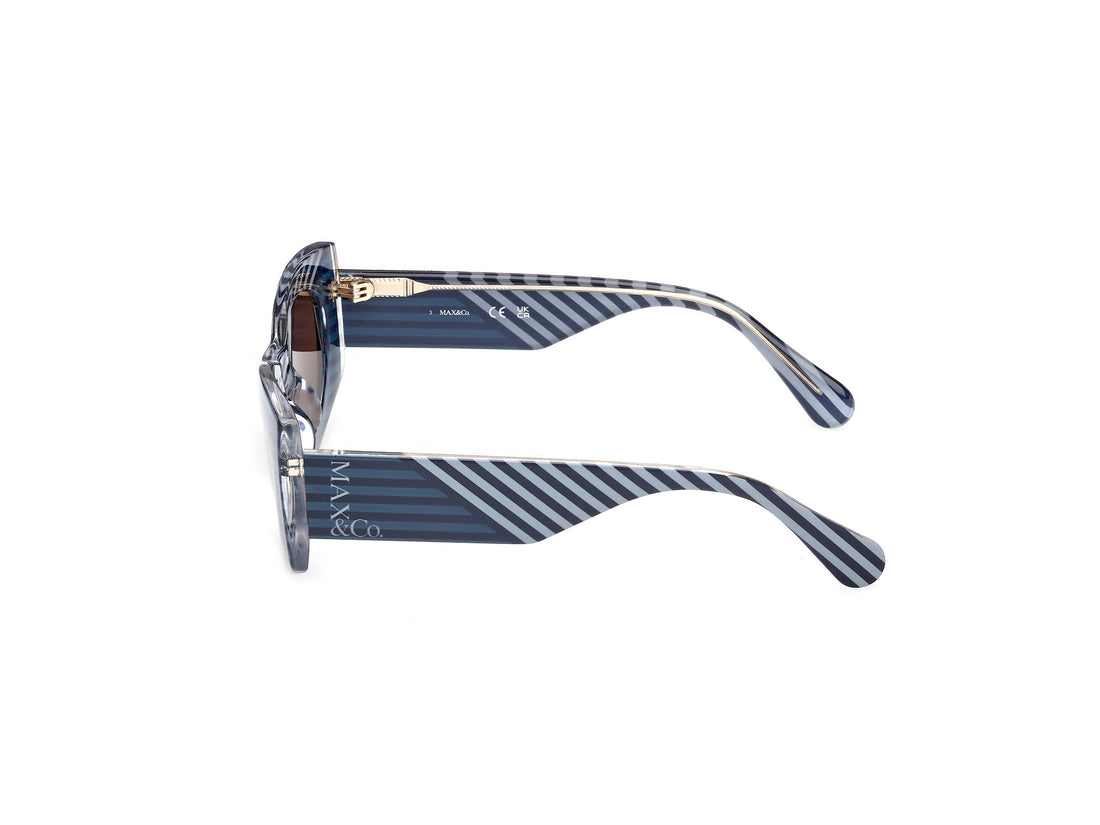 Solglasögon max &co mo0131 92e azul geometric femenino storlek 52mm - Detaljvy