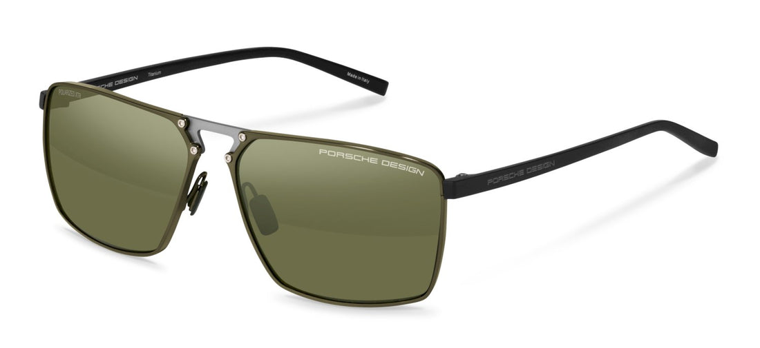 Óculos de sol porsche design p8993 b427 verde navigator masculino tamanho 60mm - Vista principal