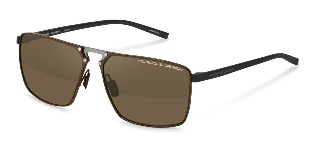 Óculos de sol porsche design p8993 d629 marron navigator masculino tamanho 60mm - Vista principal