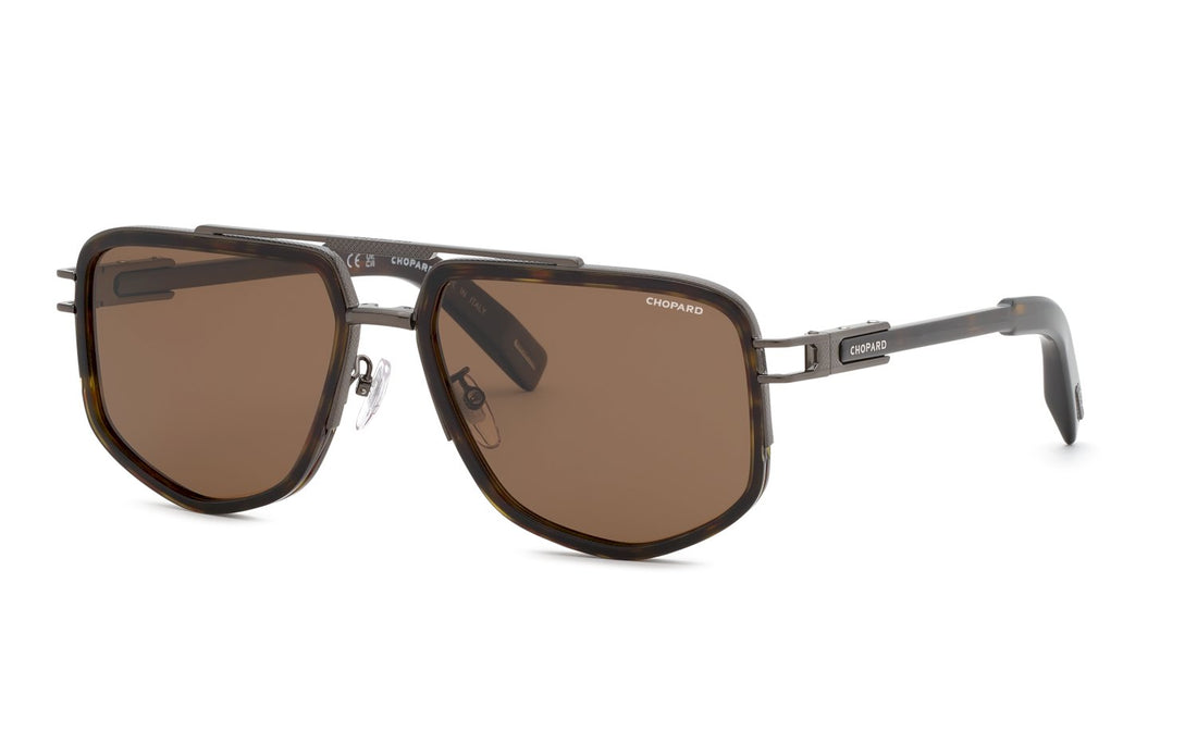 Gafas de sol chopard schm12v 722p havana geometric masculino talla 59mm - Vista principal
