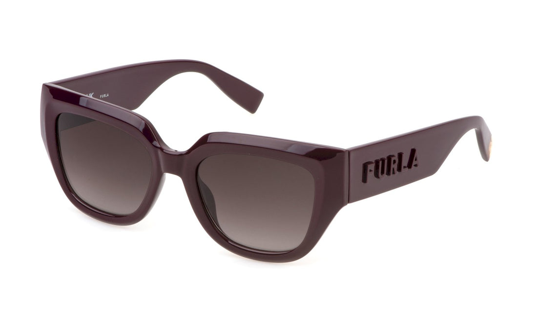 Solglasögon furla sfu809v 01ck burdeos butterfly femenino storlek 53mm - Huvudvy