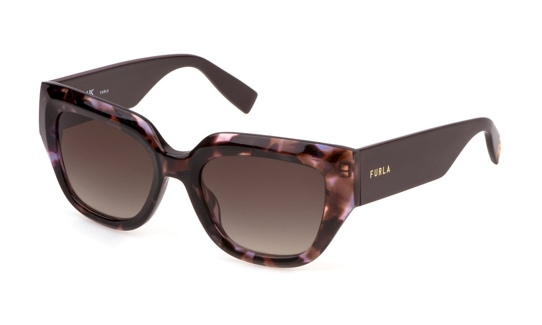 Solglasögon furla sfu809 0z41 marron butterfly femenino storlek 53mm - Huvudvy